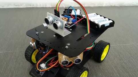 Arduino Robotic Project 4WD Obstacle Avoidance using DFRduino Romeo V1.0 and 3 Ultrasonic sensor
