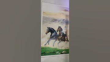 Máy in tranh tường 3D vẽ tranh bát mã – Vẽ tranh tường Hà Nội rẻ đẹp Zalo 0799110022