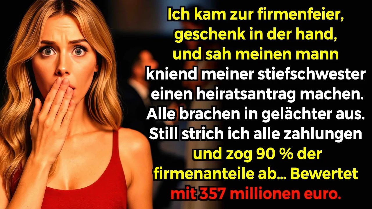 Ich kam zur Firmenfeier, die ich bezahlte, um zu sehen, wie mein Mann einen Heiratsantrag machte…