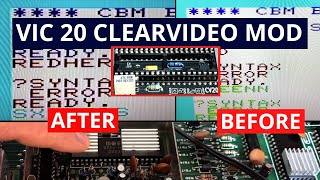 The Commodore VIC20 CLEARVIDEO mod  SVIDEO or composite video with improved quality