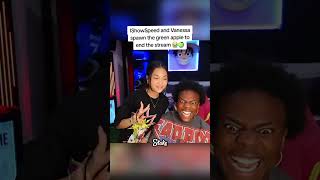 Famous IShowSpeed and Vanessa spawn the green apple to end the stream 😭🍏 #ishowspeed #imyayo Wealth