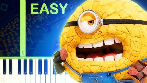 The Mega Minions Song | DESPICABLE ME 4 - EASY Piano Tutorial