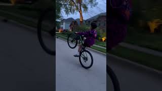 With the Bape!🔥💜🥶 #mtb #wheelie #bikelife #pedal #trending #bape