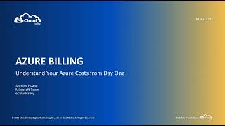 [MSFT-121E] Azure Billing: Understand Your Azure Costs from Day One