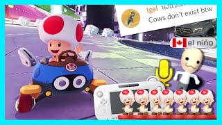 Racing and yelling on Mario Kart 8 for Wii U