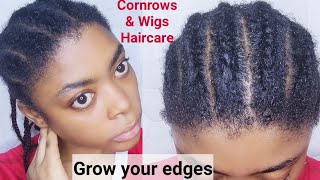 How to grow longer, thicker hair and egdes while in Cornrows and Wigs