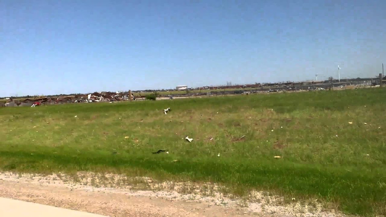 TORNADO Damage El Reno, Oklahoma on I-40 - YouTube