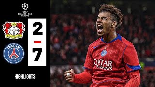 Psg Vs Leverkusen 7-2 Highlights Champions League 2025