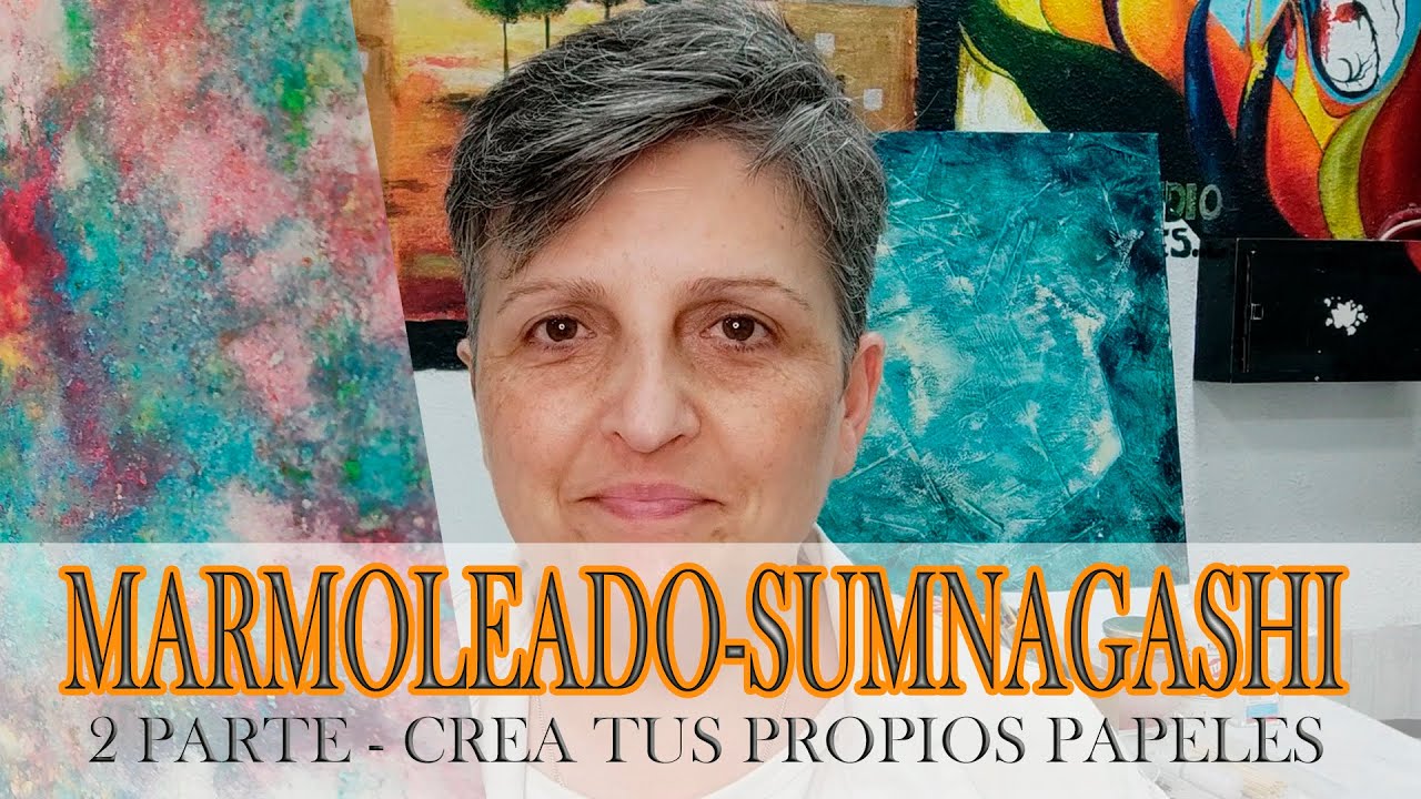 MARMOLEADO  CON ACRÍLICO - TÉCNICA  SUMINAGASHI