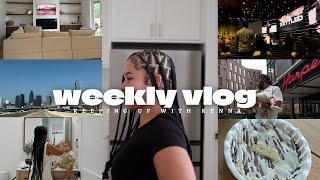 vlog: home updates +new couch + framed tv + get ready w/ us + hair appt + new restaurants + cooking screenshot 3