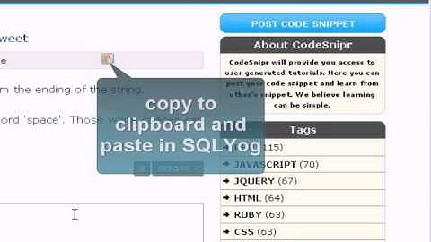 MySQL Tutorial : RTRIM command