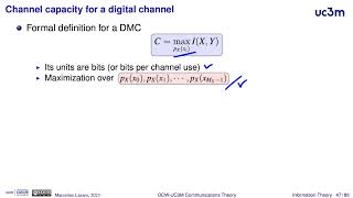 4.13. Channel capacity: Digital channel (DMC)
