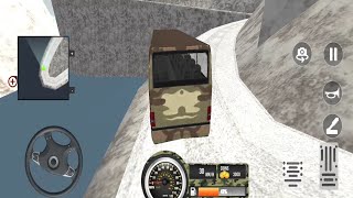 Army Bus Dengerous Snow Driving | Army Bus Driver Military Bus Simulator | Android Gameplay screenshot 4