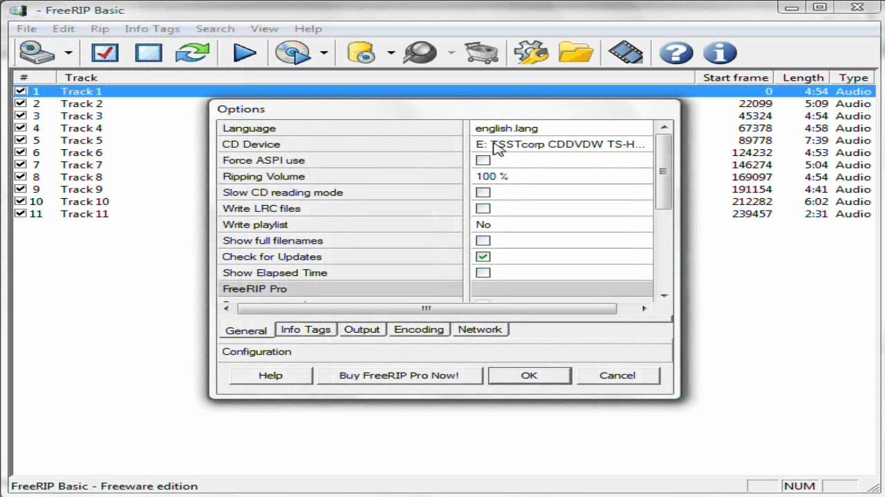 Create M4a, Mp3 and WMA files from CD for Free, join tracks and edit mp3 tags.WMV
