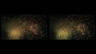 3D Stereoscopic Movie of Fireworks Display