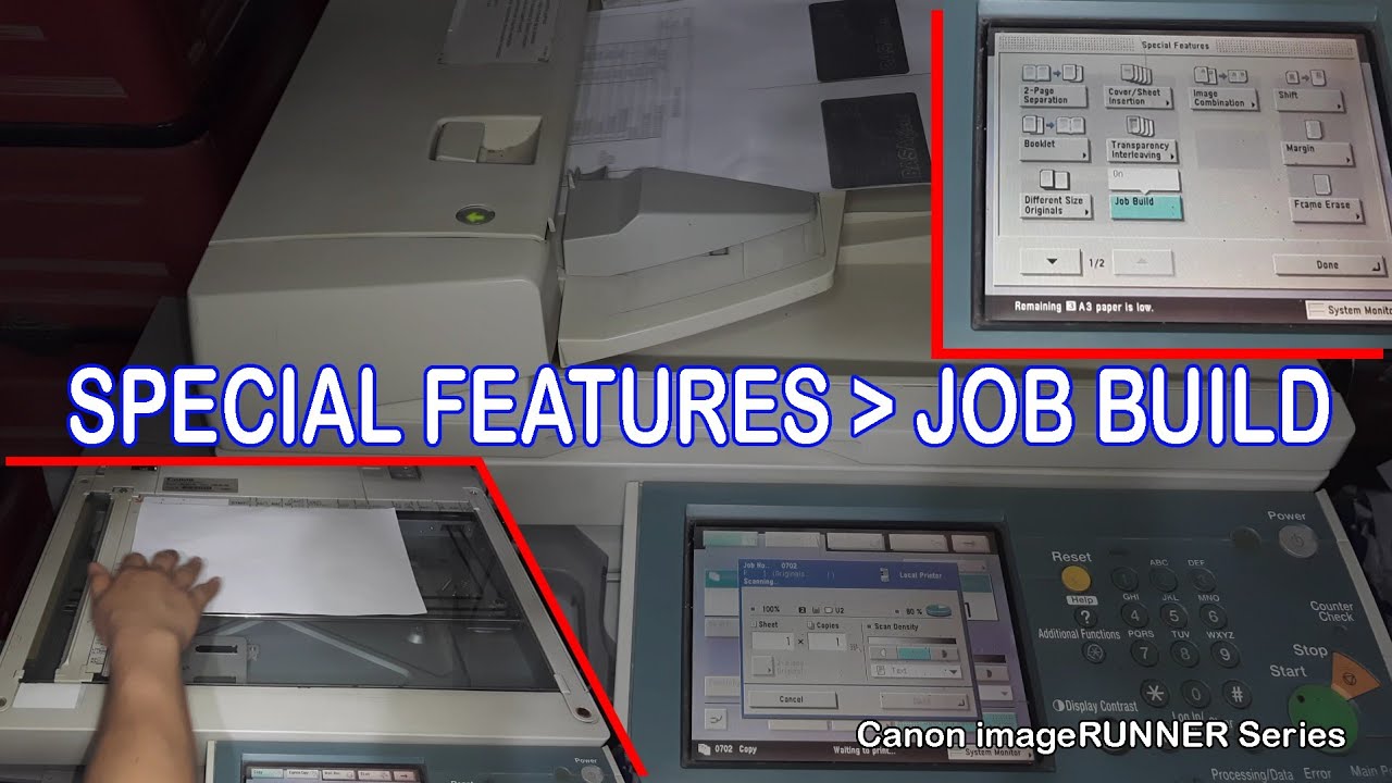 Special Features Job Build Canon imageRUNNER Series YouTube