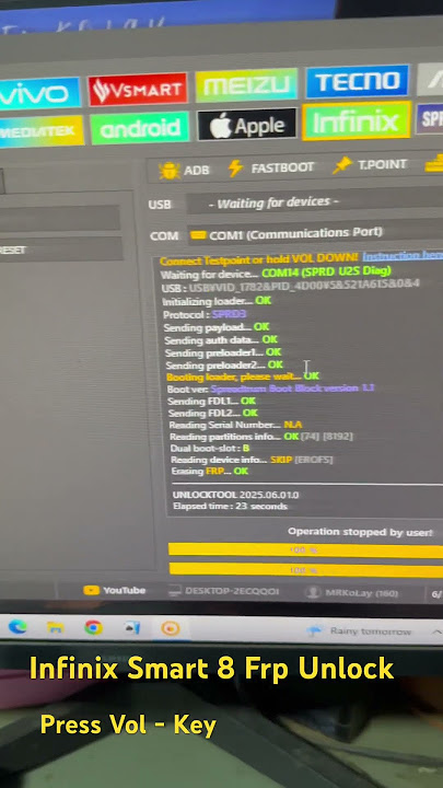 Infinix Smart 8 ( X6525 ) Frp Unlock Tool 100% Done