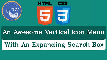 An Awesome Vertical Icon Bar  With An Expanding Search Box with html and css