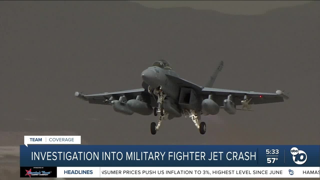 Investigation continues into military fighter jet crash in San Diego ...