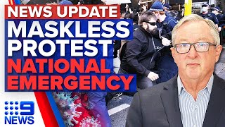 Anti-lockdown protesters swarm Sydney, NSW records highest daily COVID-19 numbers | 9 News Australia