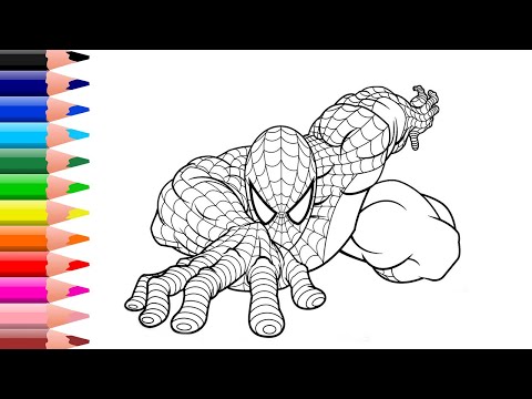 Superhero Spiderman Coloring Pages | Coloring for Kids | Tô Màu Người Nhện Cho Trẻ Em