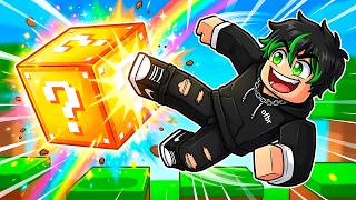 CHUTEI A LUCKY BLOCK MAIS LONGE DO ROBLOX 😱