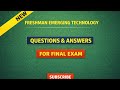 Emerging technology questions and answers chapter four, five, and six 