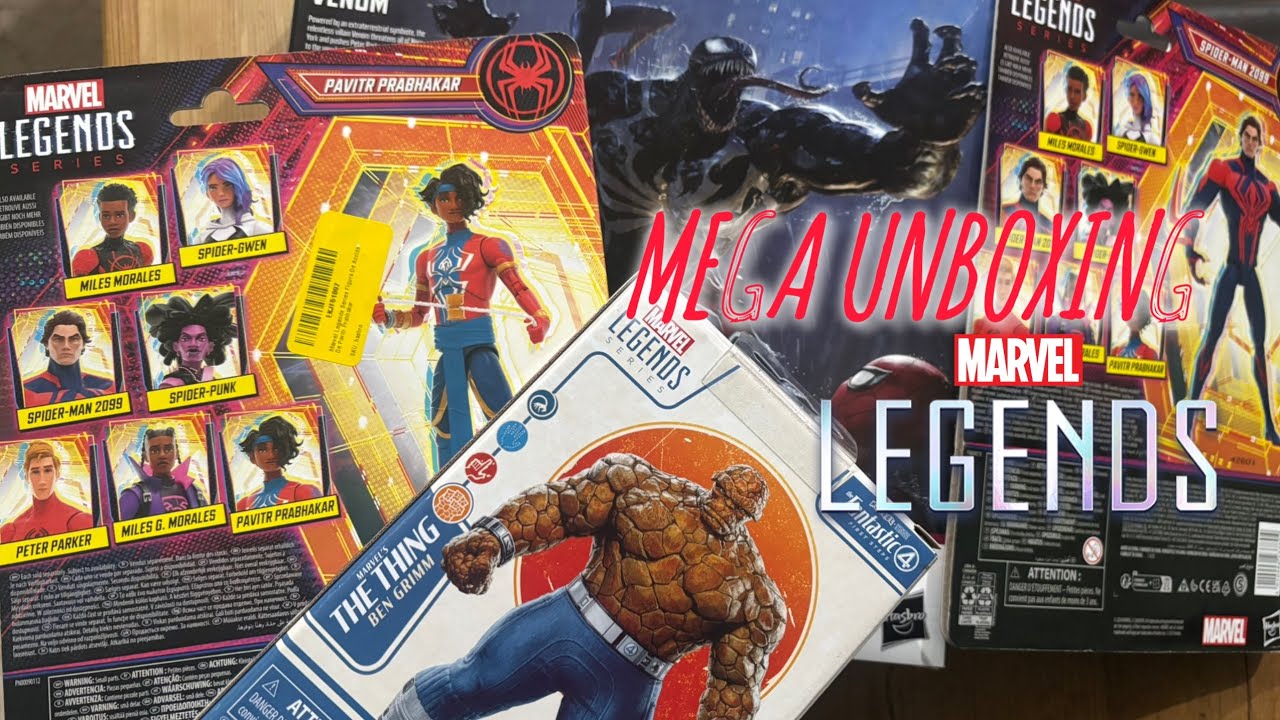 Mega Unboxing Venom Gamerverse, The Thing, Spider-Man 2099 y Pavitr Prabhakar