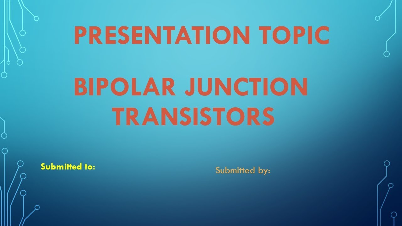 BJT PPT Powerpoint Presentation on Bipolar Junction Transistor YouTube