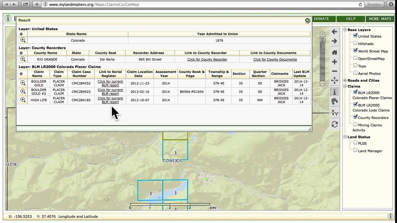 Land Matters Active Mining Claims Maps and the LR2000 YouTube