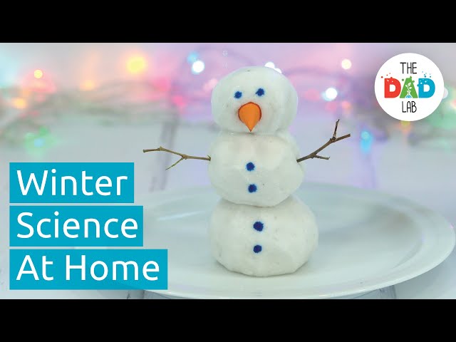 How to make fake snow  Winter fuzzy snowman science experiment 