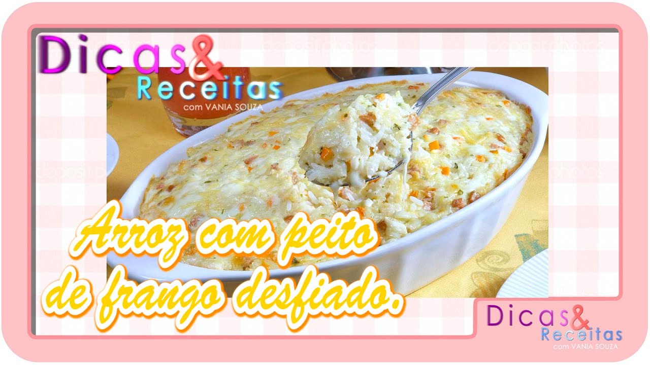 ARROZ COM PEITO DE FRANGO DESFIADO