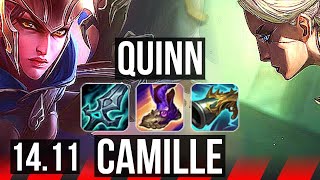 QUINN vs CAMILLE (TOP) | 58k DMG, Legendary, 22/5/8, 600+ games | EUW Master | 14.11