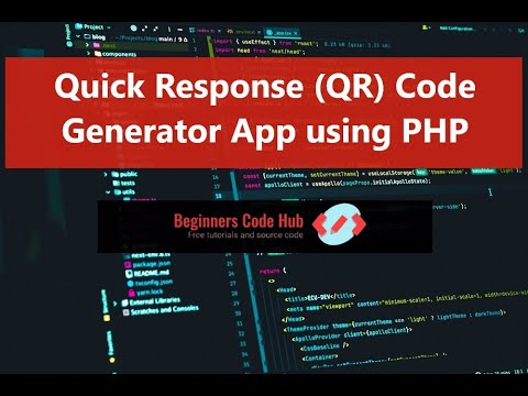 Quick Response QR Code Generator App Project in PHP - YouTube