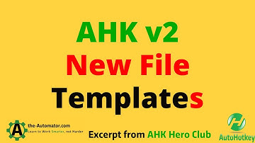 Uw AutoHotkey v2 configureren Nieuwe bestandssjablonen