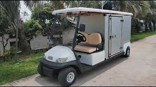 48V Trojan Battery Electric Food Cart Vending Golf Cart With Container