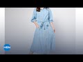 TWRHLL by Christie Brinkley Belted Denim Midi Dress | HSN