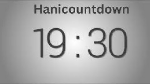 19 Minutes 30 seconds countdown Timer   Beep at the end   Simple Timer nineteen min thirty sec
