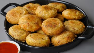 Potato Suji Snacks | Suji Aloo Fried Snacks | Easy Potato Teatime Snacks | Semolina Snacks | N'Oven