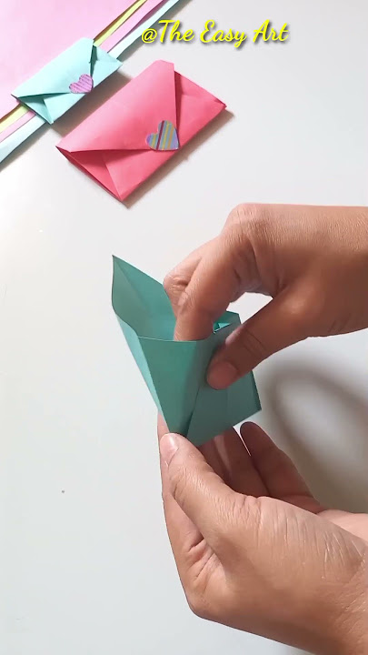 Origami Paper Handbag Shape Envelope 🎀 [Without Glue Tape]