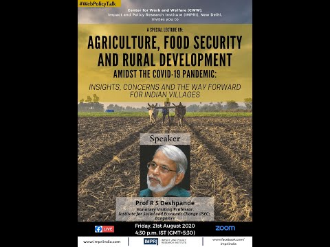 IMPRI #WebPolicyTalk- Special Lecture by Prof R S Deshpande