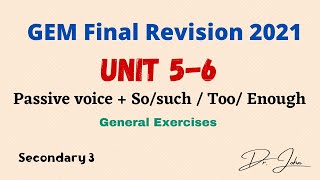 GEM Final Revision (Unit 5- 6) حل كتاب جيم تالتة ثانوي مراجعة نهائية