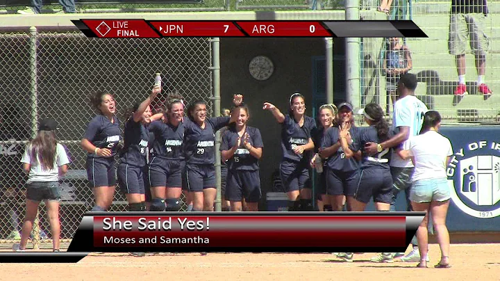 Marriage Proposal at World Cup Softball July 3, 2015
