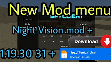 Minecraft mod menu client pack Night Vision mod  1.19.31| Direct download link || 2022