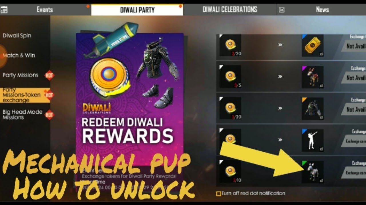 HOW TO UNLOCK MECHANICAL PUP || GAME FIRE || - YouTube