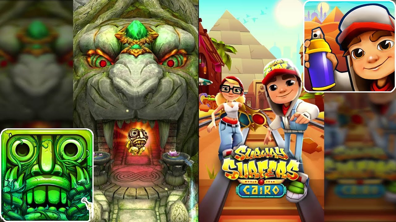 Temple Run 2 Lost Jungle Vs Subway Surfers Cairo - Endless Run Gameplay ...