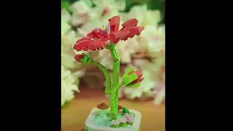 Flower Bouquet Building Blocks Set Kit DIY