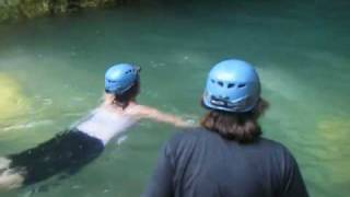 8. Swimming into actun tunichil muknal cave, Belize