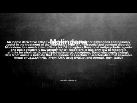 Medical vocabulary: What does Molindone mean