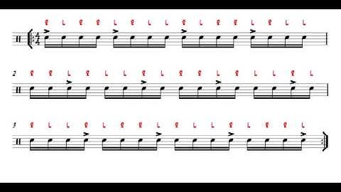 Lesson:  Accented Paradiddle and Variations